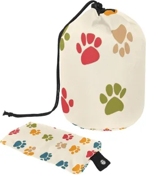 2 Pcs Cosmetic Bag bucket Travel Makeup Bags Large Capacity Soft Waterproof Portable Drawstring Cosmetic Bag, Cute Mini Dog Paw Print