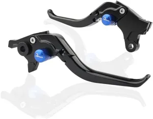 Adjustable Brake Levers for CFMOTO 450SS 450SR 2021-2023 450NK 450 CL-C 2023-2024 Folding Clutch Handles (Folding-Black with Blue)