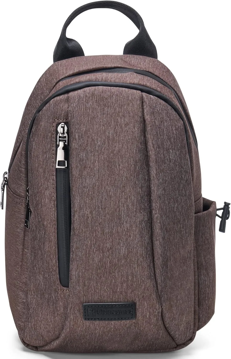 Alpine Swiss Sling Bag Crossbody Backpack Chest Pack Casual Day Bag Shoulder Bag Brown