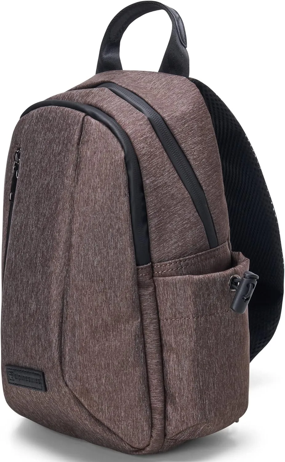 Alpine Swiss Sling Bag Crossbody Backpack Chest Pack Casual Day Bag Shoulder Bag Brown
