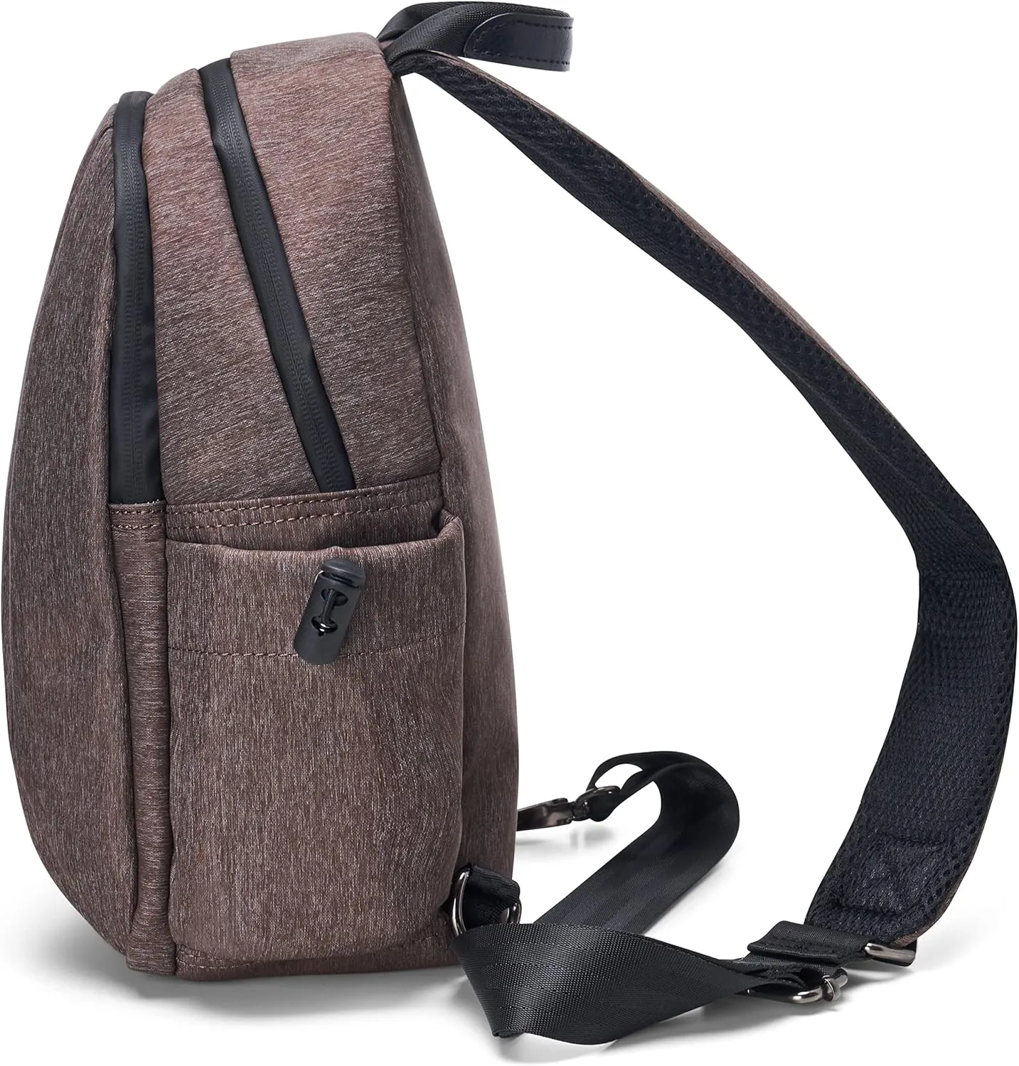 Alpine Swiss Sling Bag Crossbody Backpack Chest Pack Casual Day Bag Shoulder Bag Brown