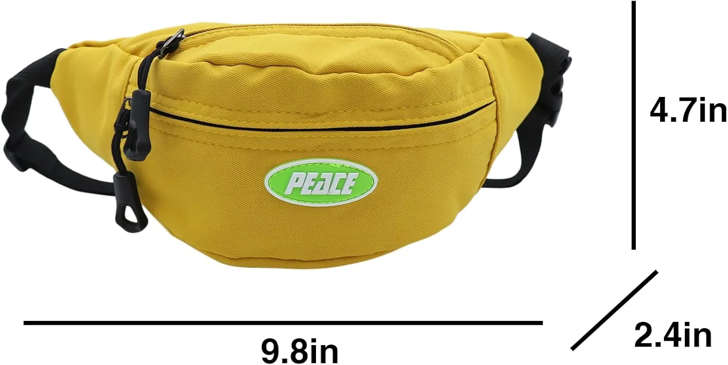 ANKOMINA Little Boys Fanny Pack Kids Small Zipper Waist Pack Belt Bag Pack Pouch with Adjustable Strap for Toddler Children Sport,Running,Hkining,Camping