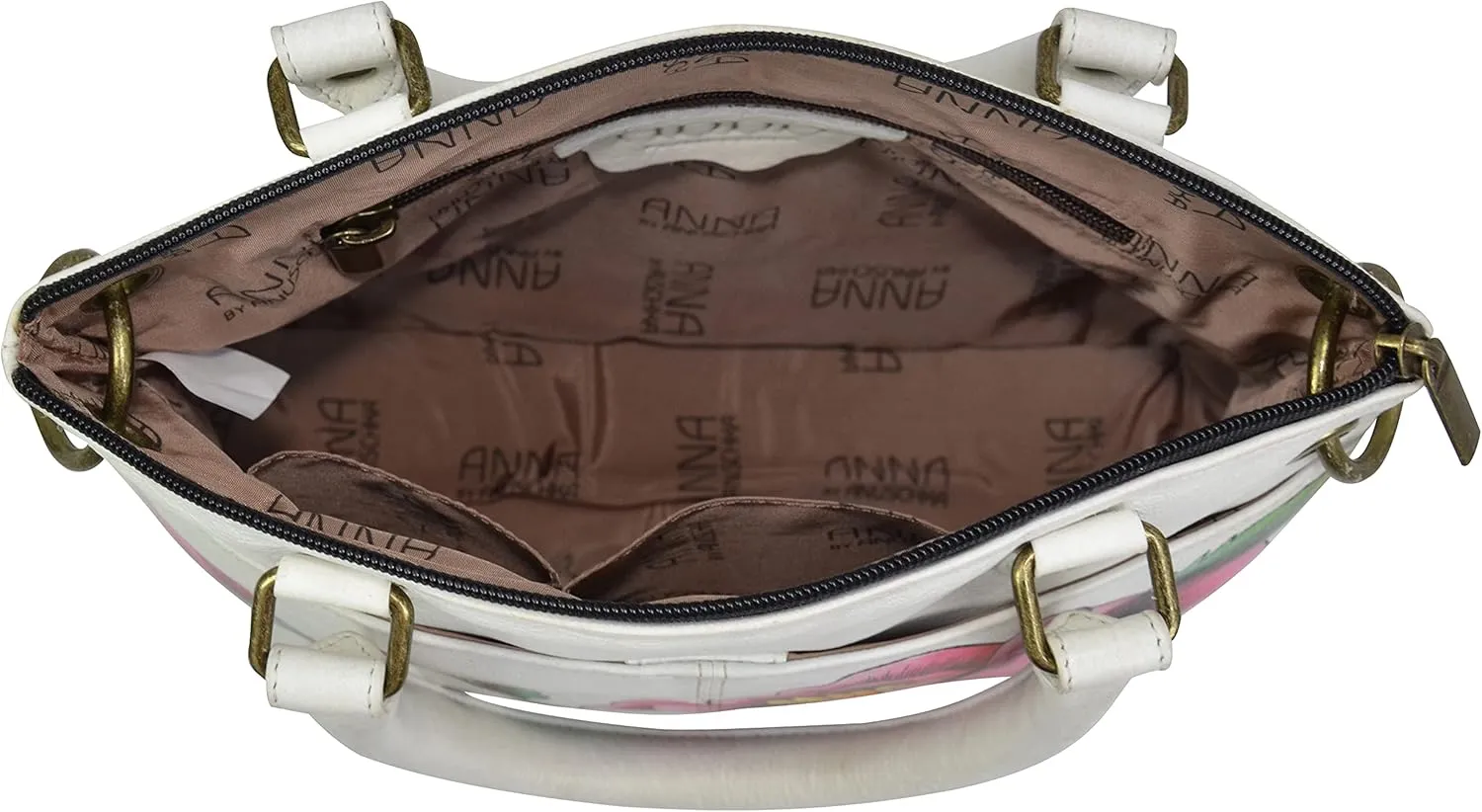 Anna by Anuschka Women's Original Genuine Leather Hand-Painted Small Satchel - Leather Handbag for Women