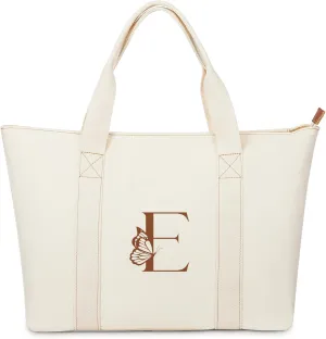 AW BRIDAL Monogram Canvas Tote Bag for Chrismas, Bridal Shower, Retirement, Birthday Gifts for Women Mom Wife Sister Friends