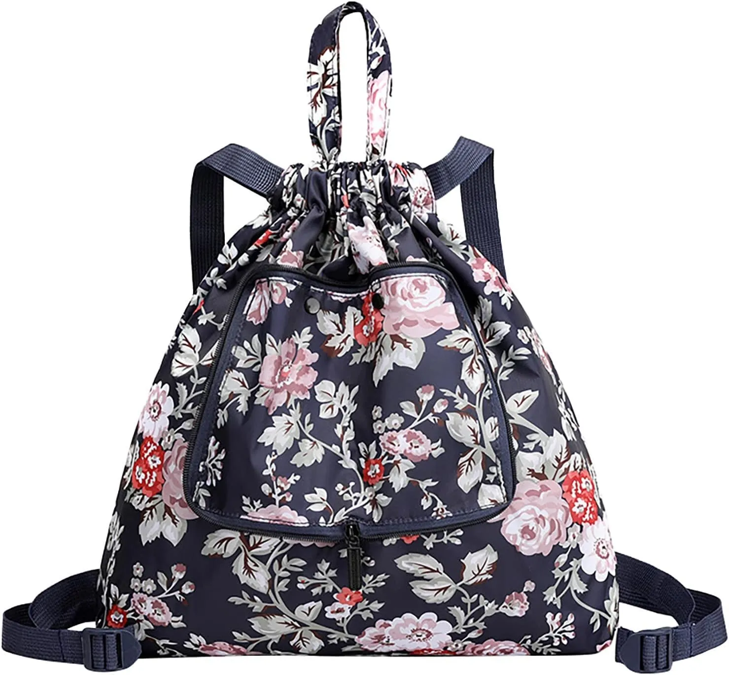 Beach Tote Bag Drawstring Seal Folding Sports Fitness Backpack Light Travel Day-Pack For Gym Outdoor Mens Beach Travel A
