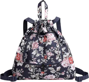 Beach Tote Bag Drawstring Seal Folding Sports Fitness Backpack Light Travel Day-Pack For Gym Outdoor Mens Beach Travel A