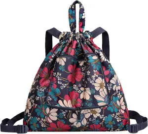 Beach Tote Bag Drawstring Seal Folding Sports Fitness Backpack Light Travel Day-Pack For Gym Outdoor Mens Beach Travel M
