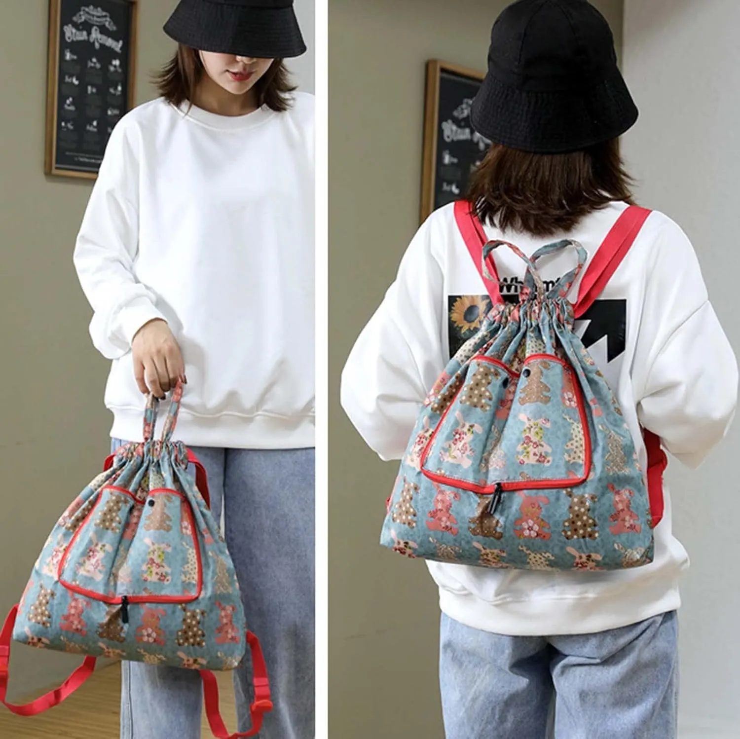 Beach Tote Bag Drawstring Seal Folding Sports Fitness Backpack Light Travel Day-Pack For Gym Outdoor Mens Beach Travel W