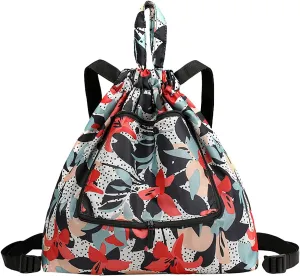 Beach Tote Bag Drawstring Seal Folding Sports Fitness Backpack Light Travel Day-Pack For Gym Outdoor Mens Beach Travel Y