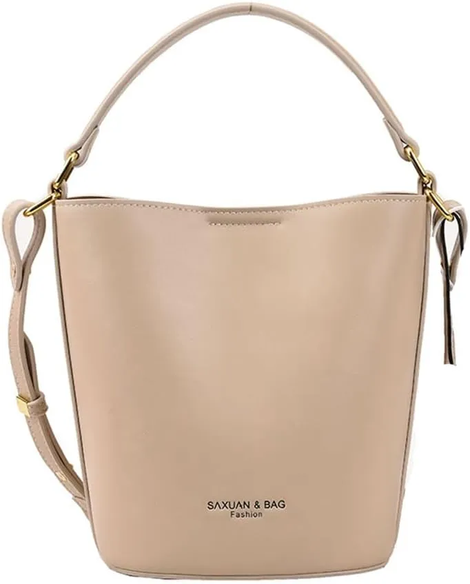 Bucket Bag Vegan Leather Women's Bag Shoulder Fashion Adjustable