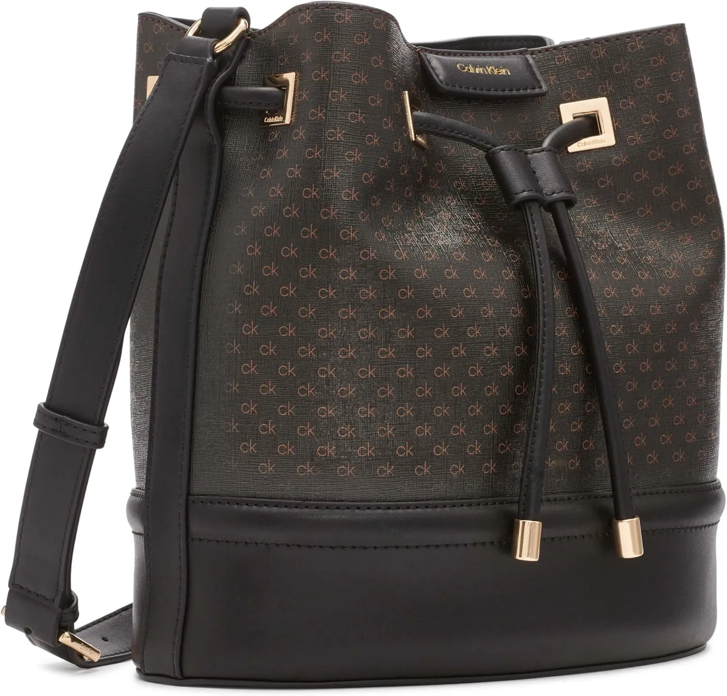 Calvin Klein Women's Ash Crossbody Bag  Vegan Leather, Monogram, 2 Pockets