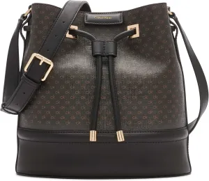 Calvin Klein Women's Ash Crossbody Bag  Vegan Leather, Monogram, 2 Pockets