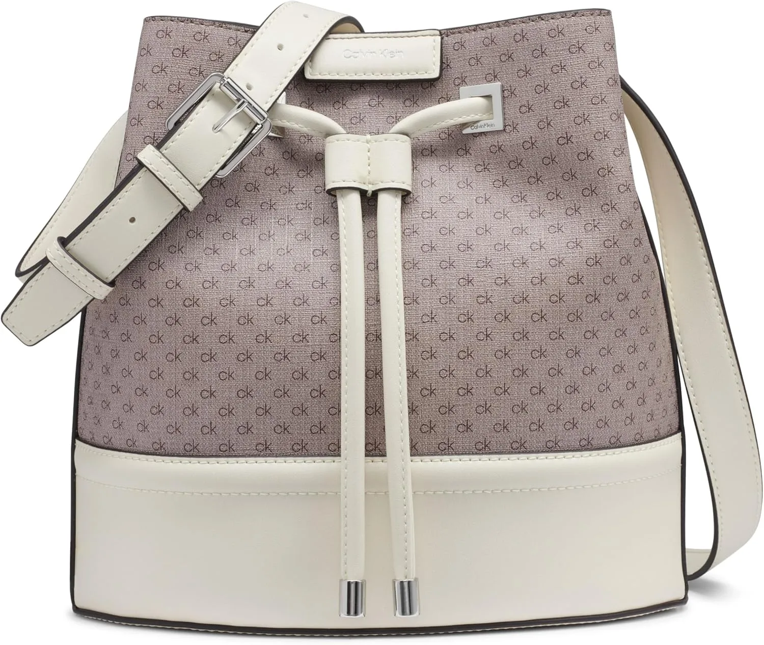 Calvin Klein Women's Ash Crossbody Bag  Vegan Leather, Monogram, 2 Pockets