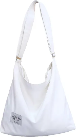 Covelin Women's Retro Large Size Canvas Shoulder Bag Hobo Crossbody Handbag Casual Tote