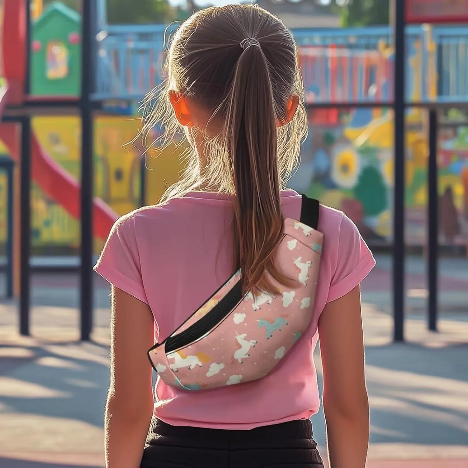 Cozeyat Cartoon Horse Girls Purses Age 8-10 Fanny Pack Kids Fanny Pack Belt Bag Hip Pack Girls Bum Bag Lightweight Chest Bag Small Travel Essential for Casual Running Traveling Hiking Gifts