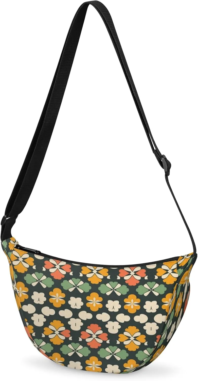 Crossbody Bag for Women Men, Lightweight Small Sling Hobos Dumpling Bag Crescent Purse, Crescent Moon Bags