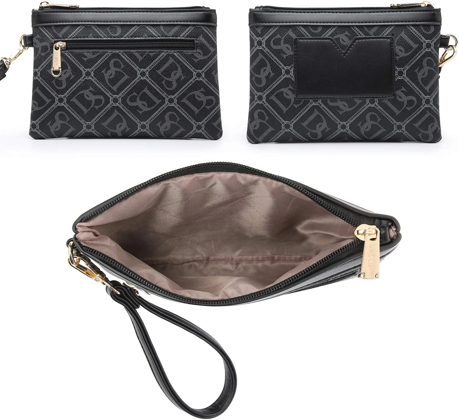 Dasein Handbags for Women Purses Monogram Satchel Purse Large Tote Ladies Handbag Shoulder Bags Top Handle Work Bag 2pcs Set