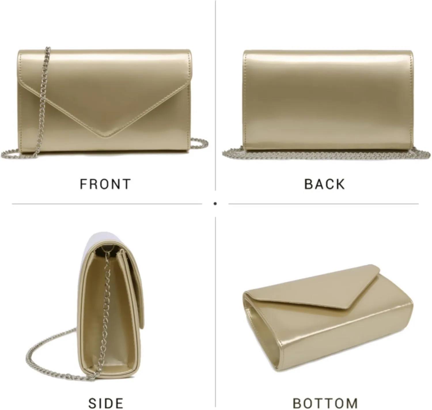 Dasein Women Glitter Evening Bags Formal Clutches Wedding Purses Party Dressy Clutch Purse Cocktail Prom Handbags