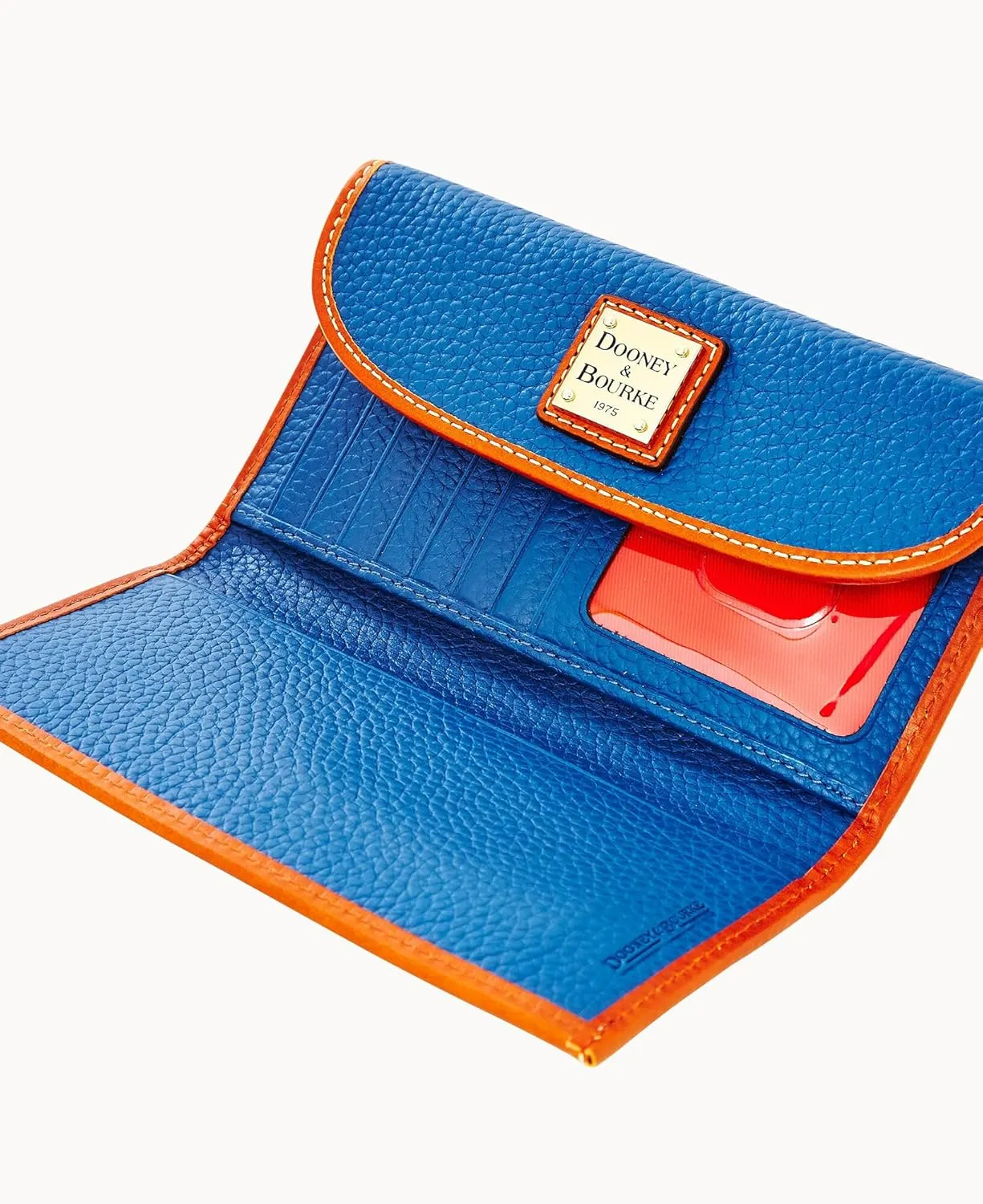 Dooney & Bourke Women's Continental Clutch in Pebble Grain Leather, Trifold Wallet with Multiple Card Holder