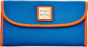 Dooney & Bourke Women's Continental Clutch in Pebble Grain Leather, Trifold Wallet with Multiple Card Holder
