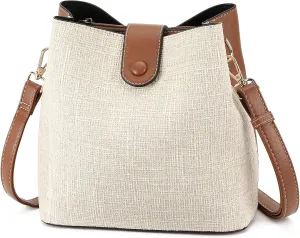 GAEKEAO Crossbody Bag Purses for Women Fabric Bucket Bag Satchel Trendy Handbags with Adjustable Shoulder Strap