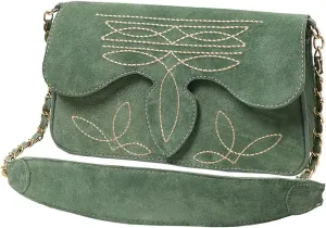 Genuine Leather Clutch Bag in Suede by American Darling