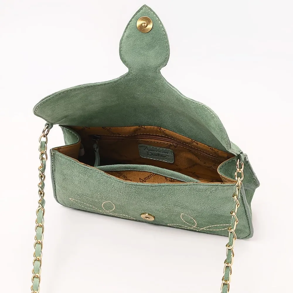 Genuine Leather Clutch Bag in Suede by American Darling