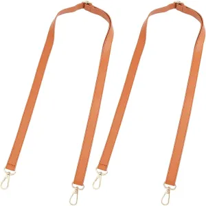 GORGECRAFT 2Pcs Adjustable Bag Shoulder Strap PU Leather Handbag Purse Handle Replacement Long Crossbody Bag Strap with