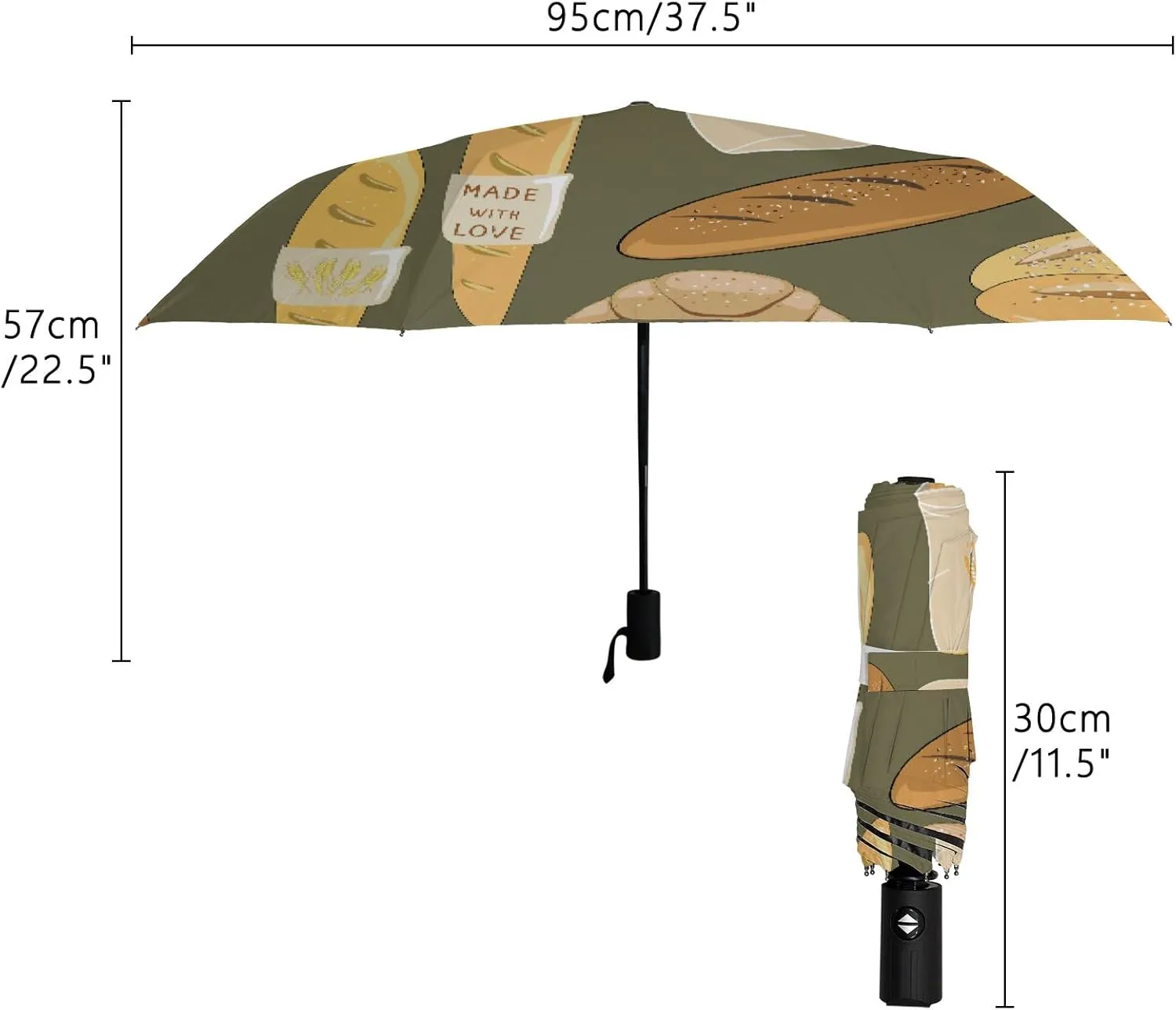 Hapuxt Folding Umbrellas Watercolor Black White Zebra Skin Windproof Travel Umbrella Rain Sun Automatic Portable Compact Umbrella for Backpack Golf Umbrella Women Men Adults