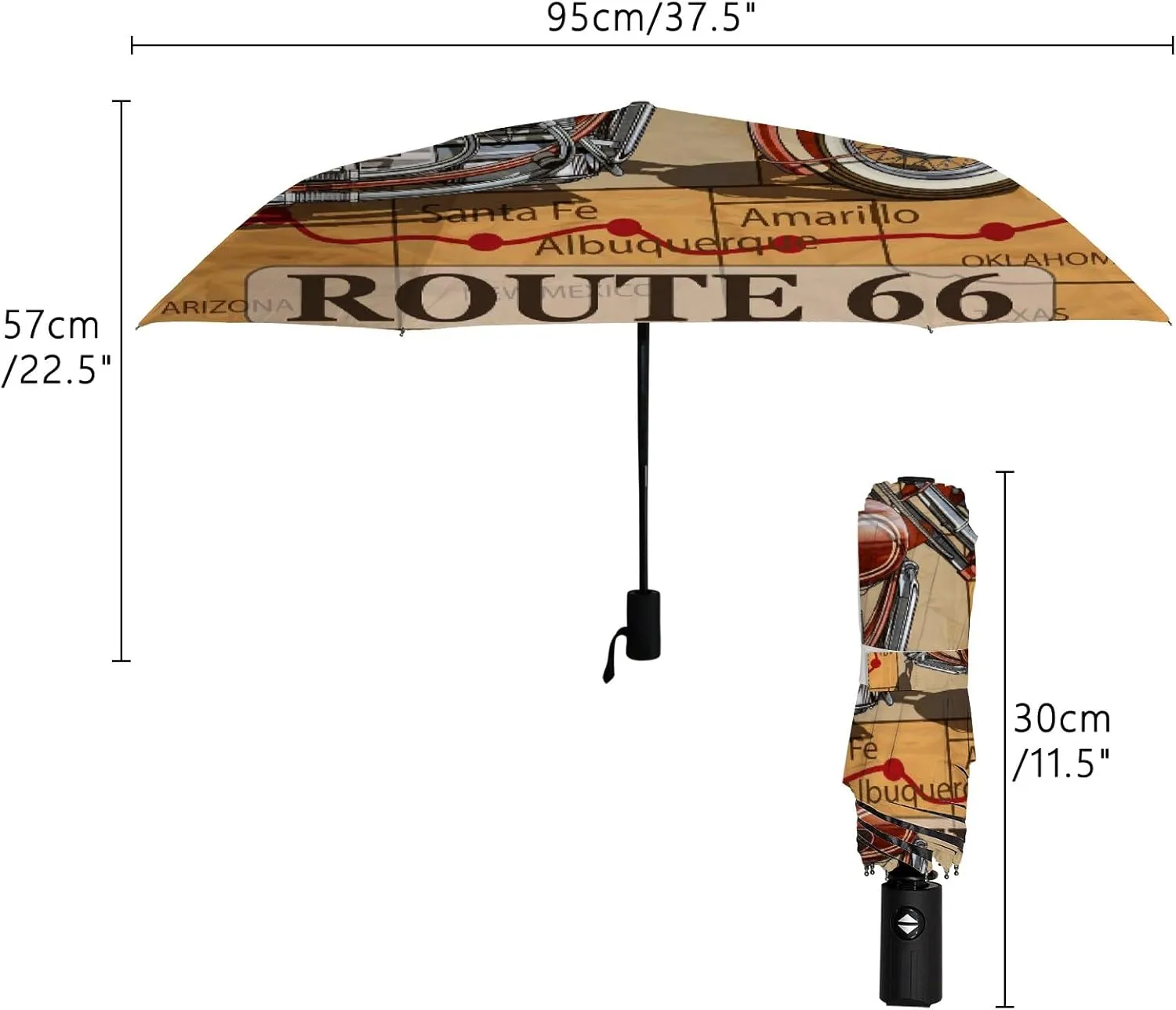 Hapuxt Folding Umbrellas Watercolor Black White Zebra Skin Windproof Travel Umbrella Rain Sun Automatic Portable Compact Umbrella for Backpack Golf Umbrella Women Men Adults