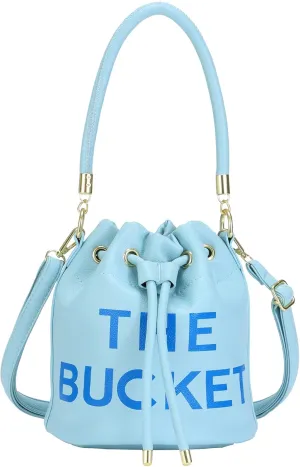 JQAliMOVV Mini Leather Bucket Bags for Women Drawstring Bucket Purse Crossbody Handbags Hobo Bag
