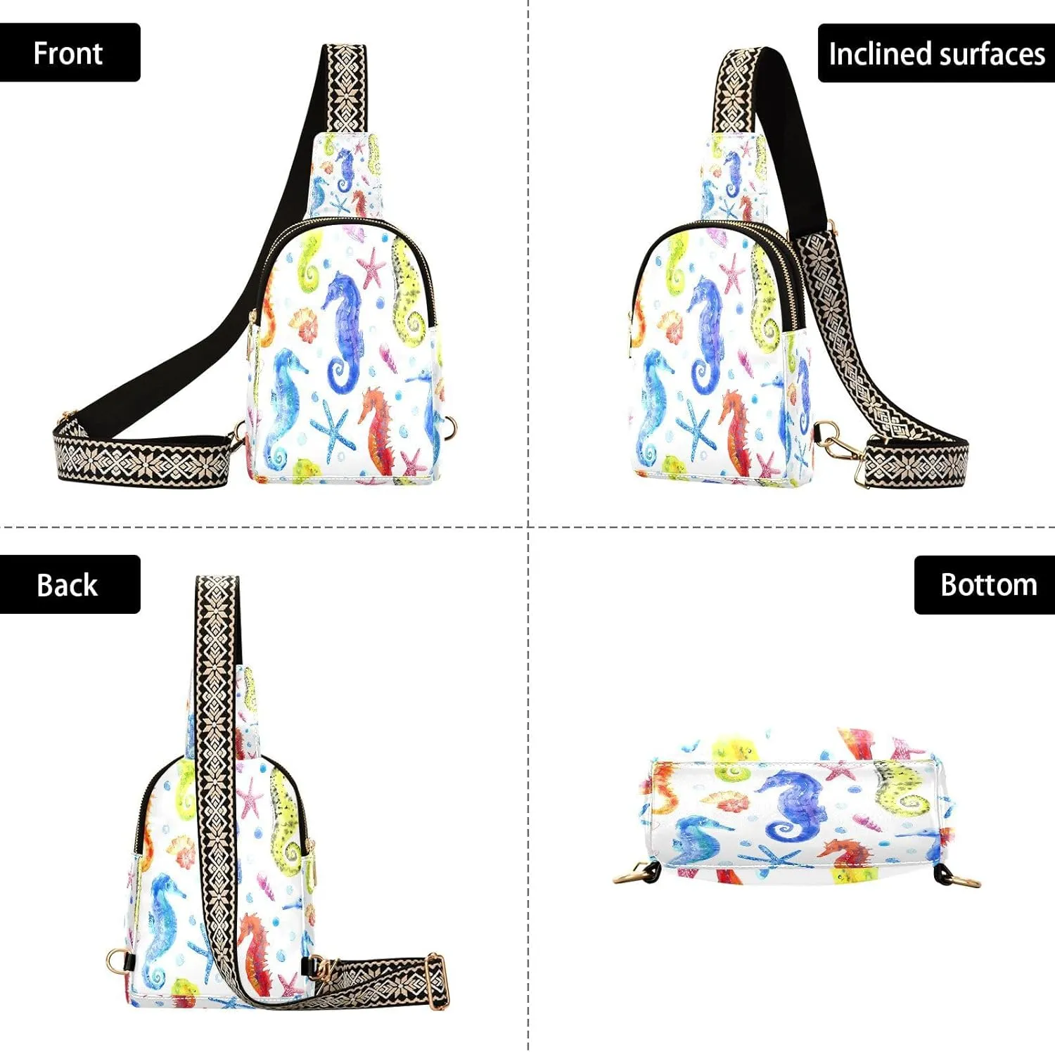 JSTEL Leather Crossbody Sling Bags for Women,Leather Crossbody Purses Leather Crossbody Bag Sling Purse