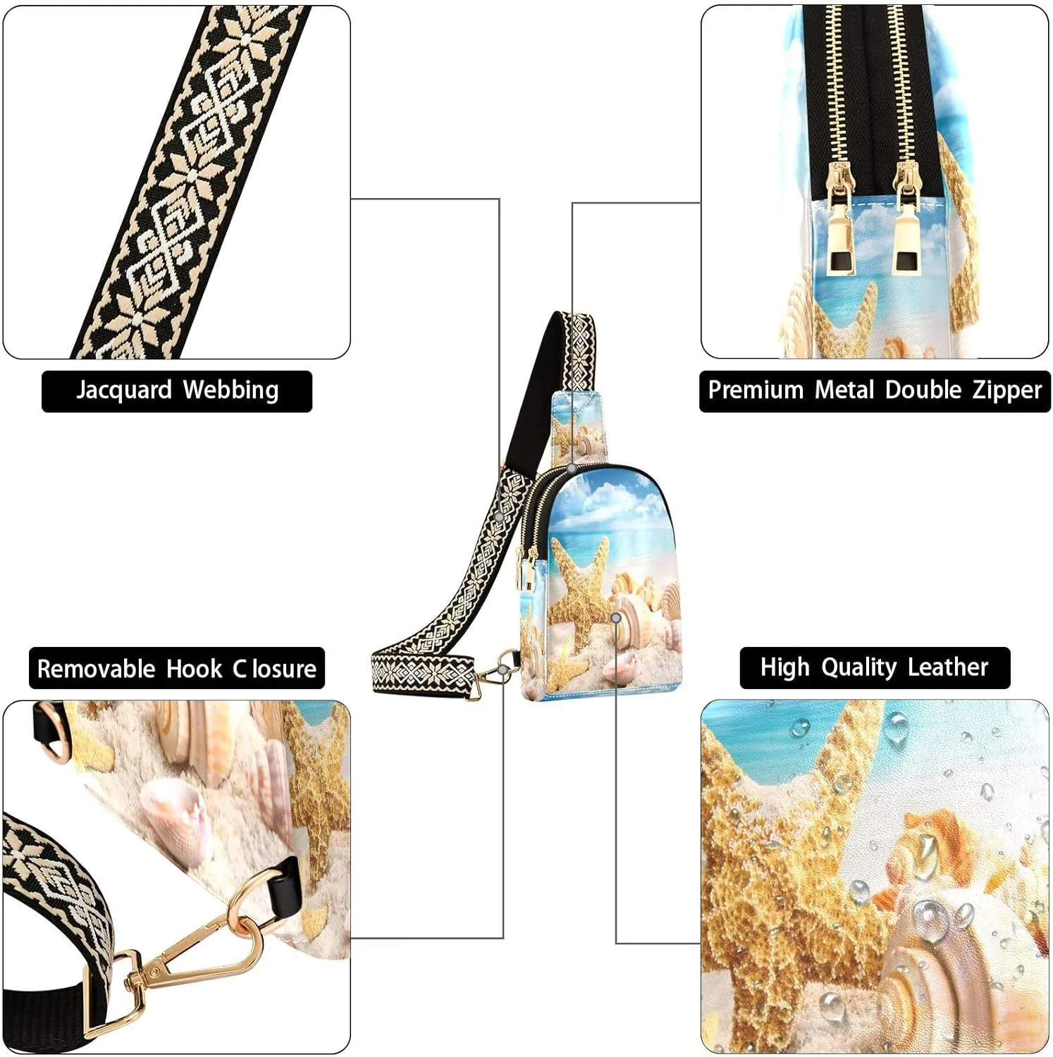 JSTEL Leather Crossbody Sling Bags for Women,Leather Crossbody Purses Leather Crossbody Bag Sling Purse
