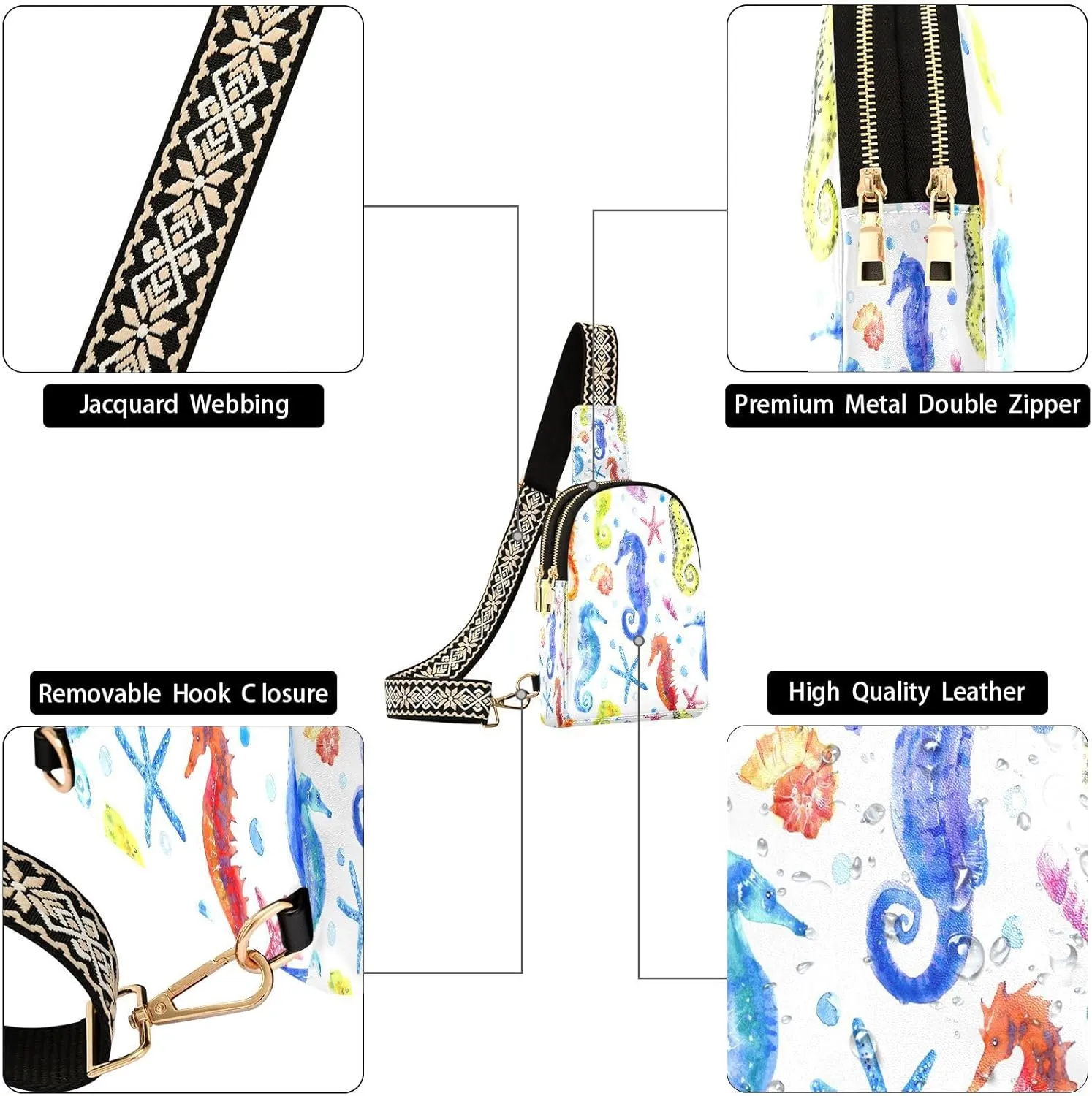 JSTEL Leather Crossbody Sling Bags for Women,Leather Crossbody Purses Leather Crossbody Bag Sling Purse
