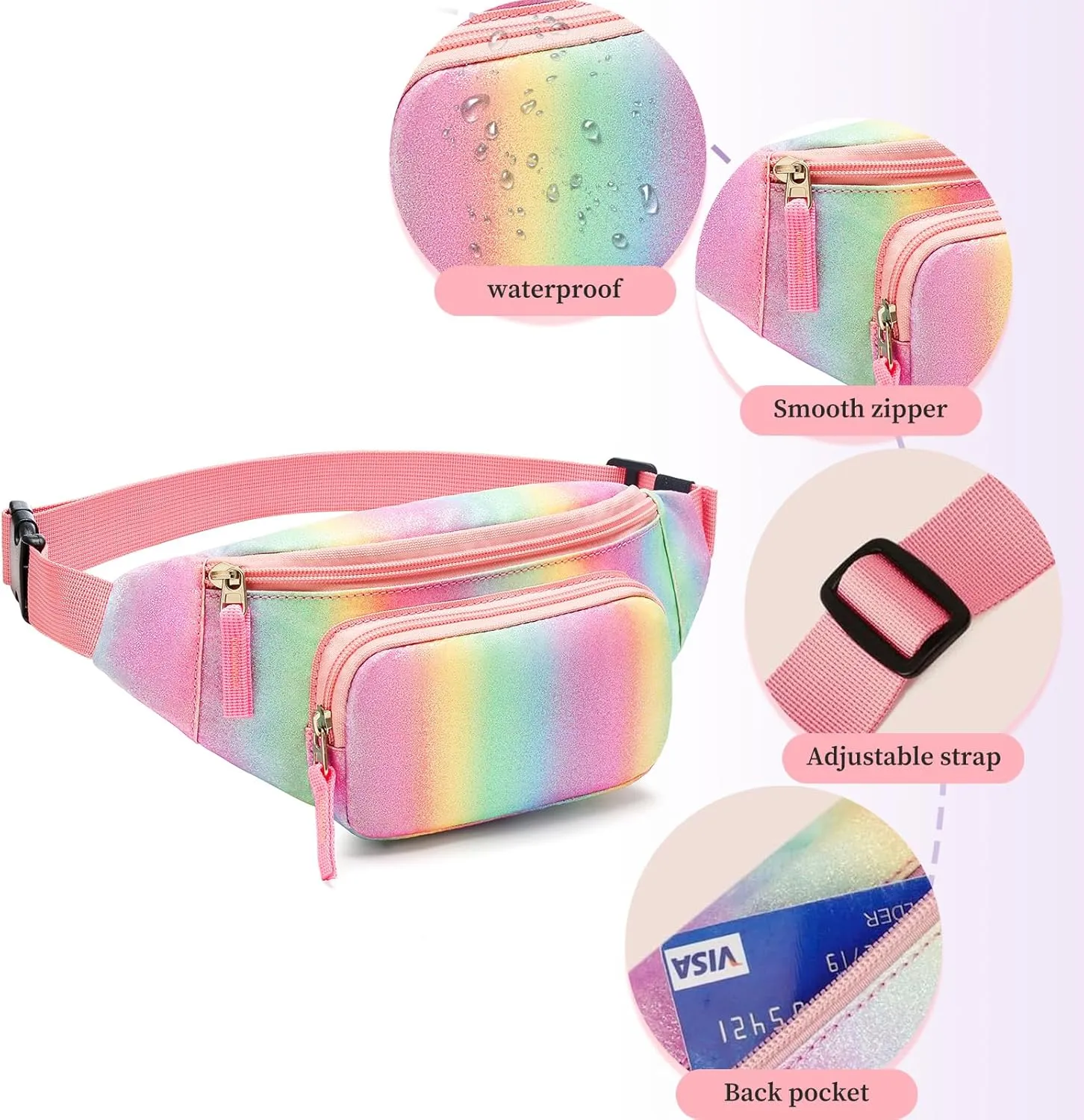 Kids Fanny Pack for Girls, Cute Waist Bag for Cute Girls Gifts