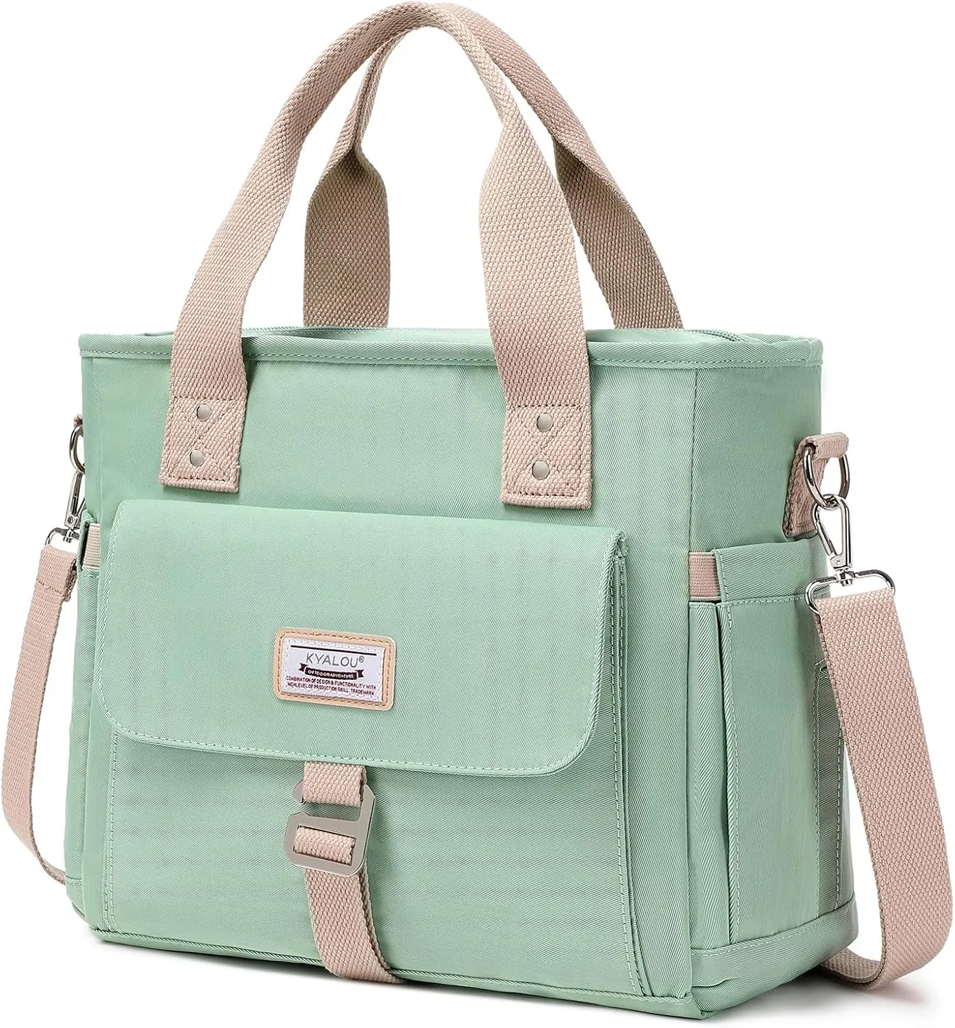 KYALOU Medium Tote Purse Bag for Women, Nurse Bag for Work, Teacher Tote Bag, Waterproof Nylon Crossbody Handbag