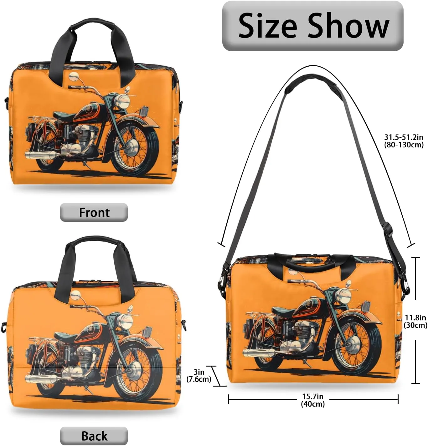 Laptop Bag 15.6 Inch Laptop Sleeve Case with Shoulder Straps Computer Slim Briefcase for Men and Women