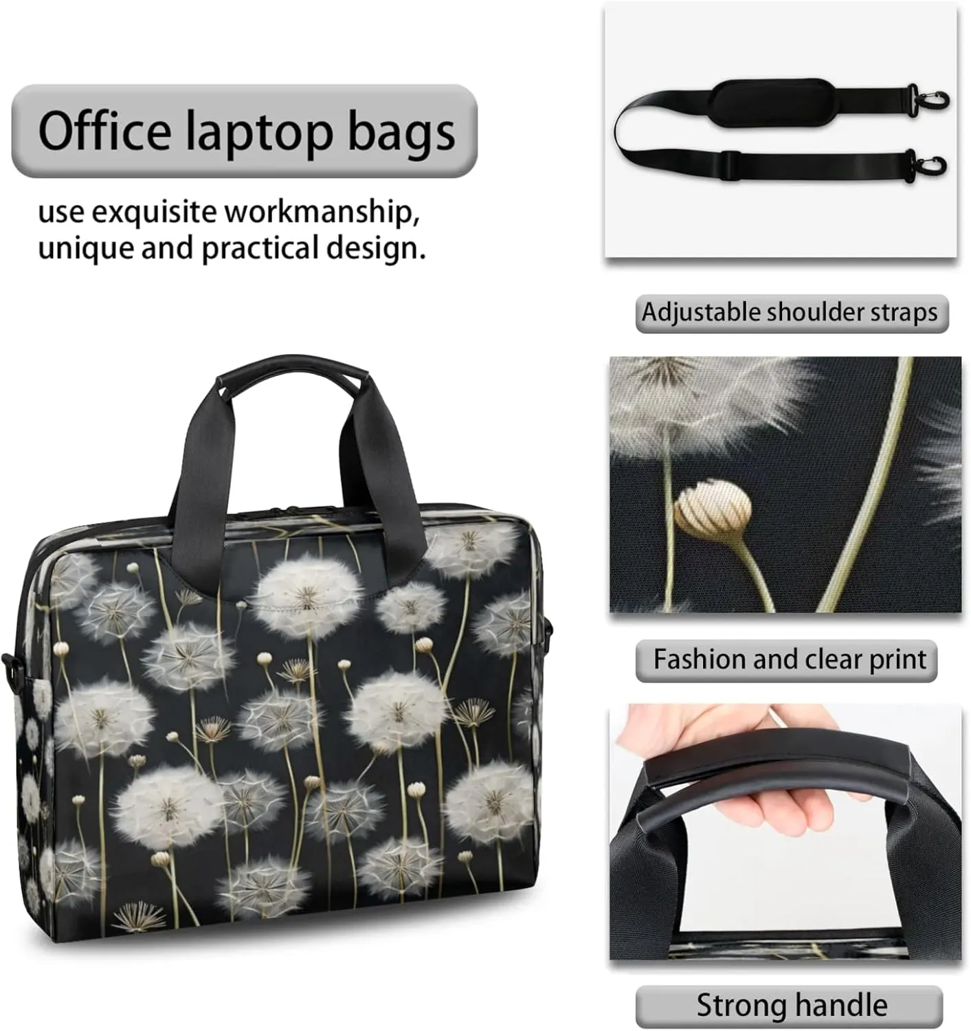 Laptop Shoulder Bag Compatible with Handle, Messenger Shoulder Case for Laptop or Tablet, Laptop Carrying Case