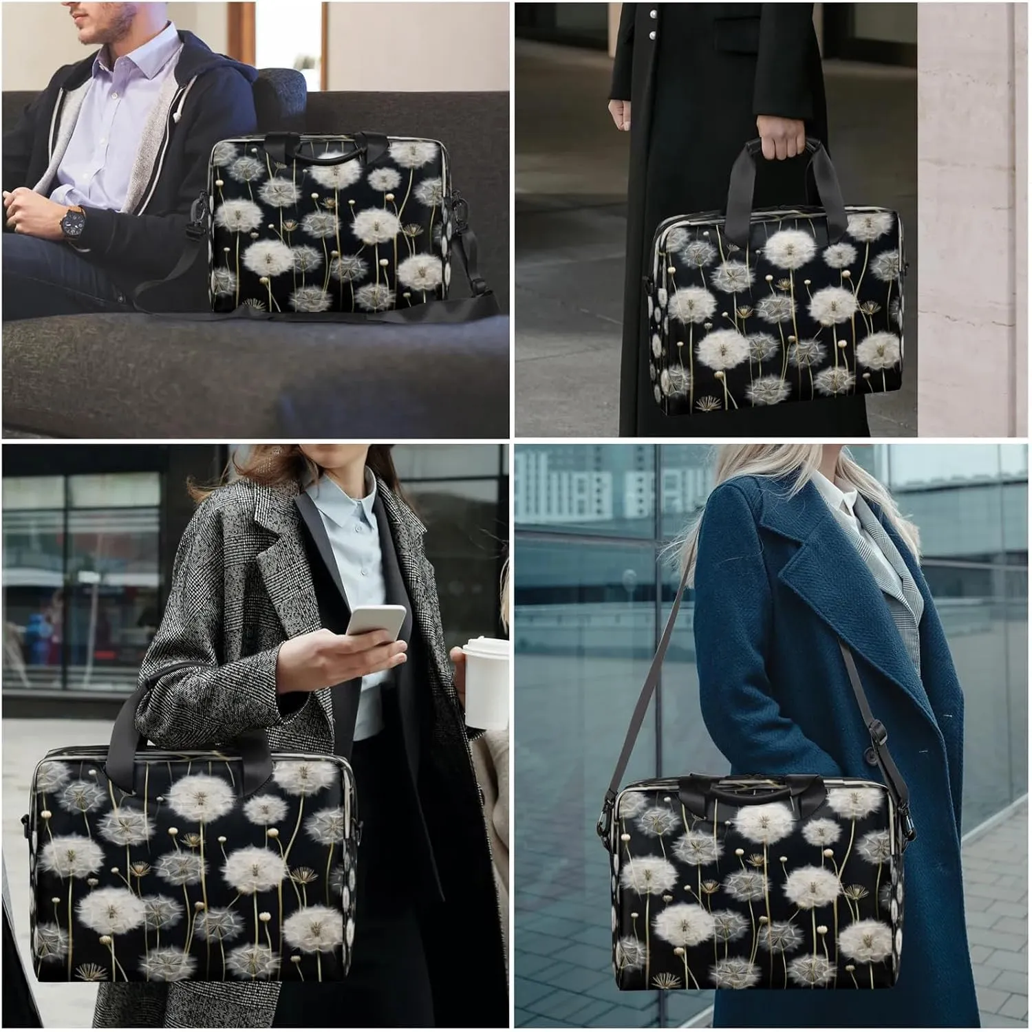 Laptop Shoulder Bag Compatible with Handle, Messenger Shoulder Case for Laptop or Tablet, Laptop Carrying Case