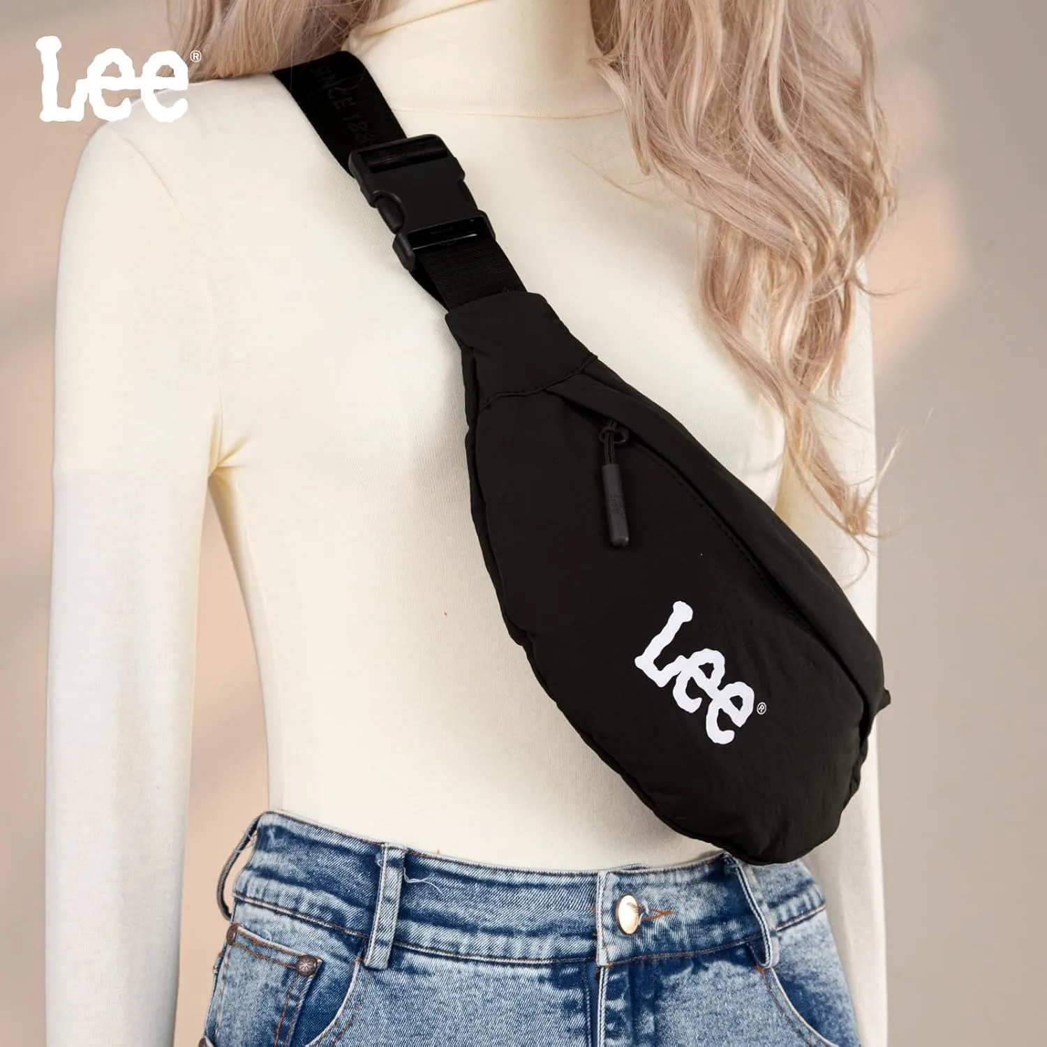 Lee Fanny Packs for Women Water-Resistant Crossbody Bag Lightweight Waist Pack for Travel & Everyday Use, Coffee