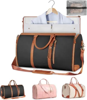 Lucs-hy Travel Bag,Foldie Travel Bag Expandable,Travelher Foldable Clothing Bag,Foldable Travel Bag,Luxe Travel Bags For Women (Black)