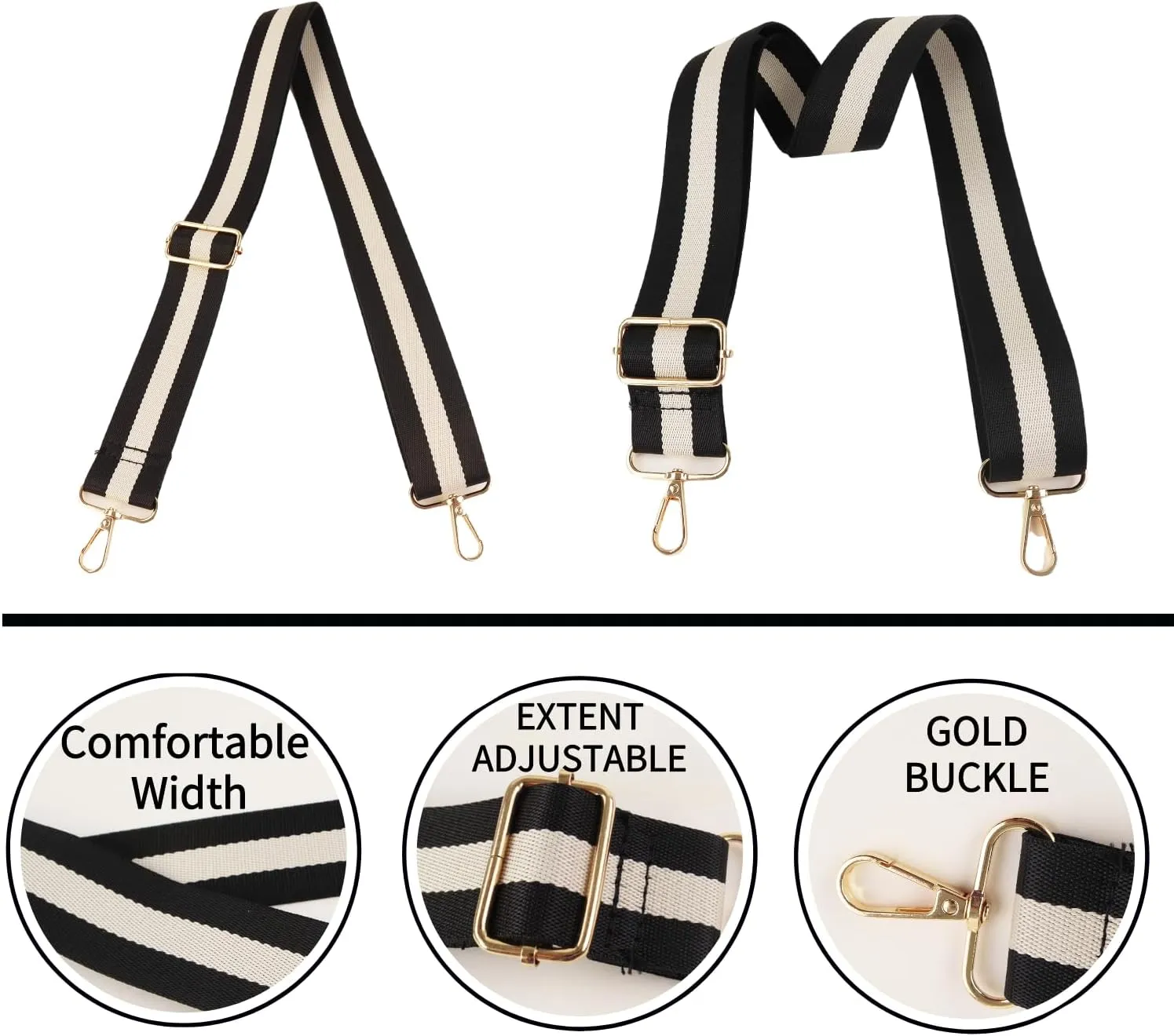Luggage Straps Wide Shoulder Strap Adjustable Replacement Belt Crossbody Canvas Bag Handbag Purse Strap for Women