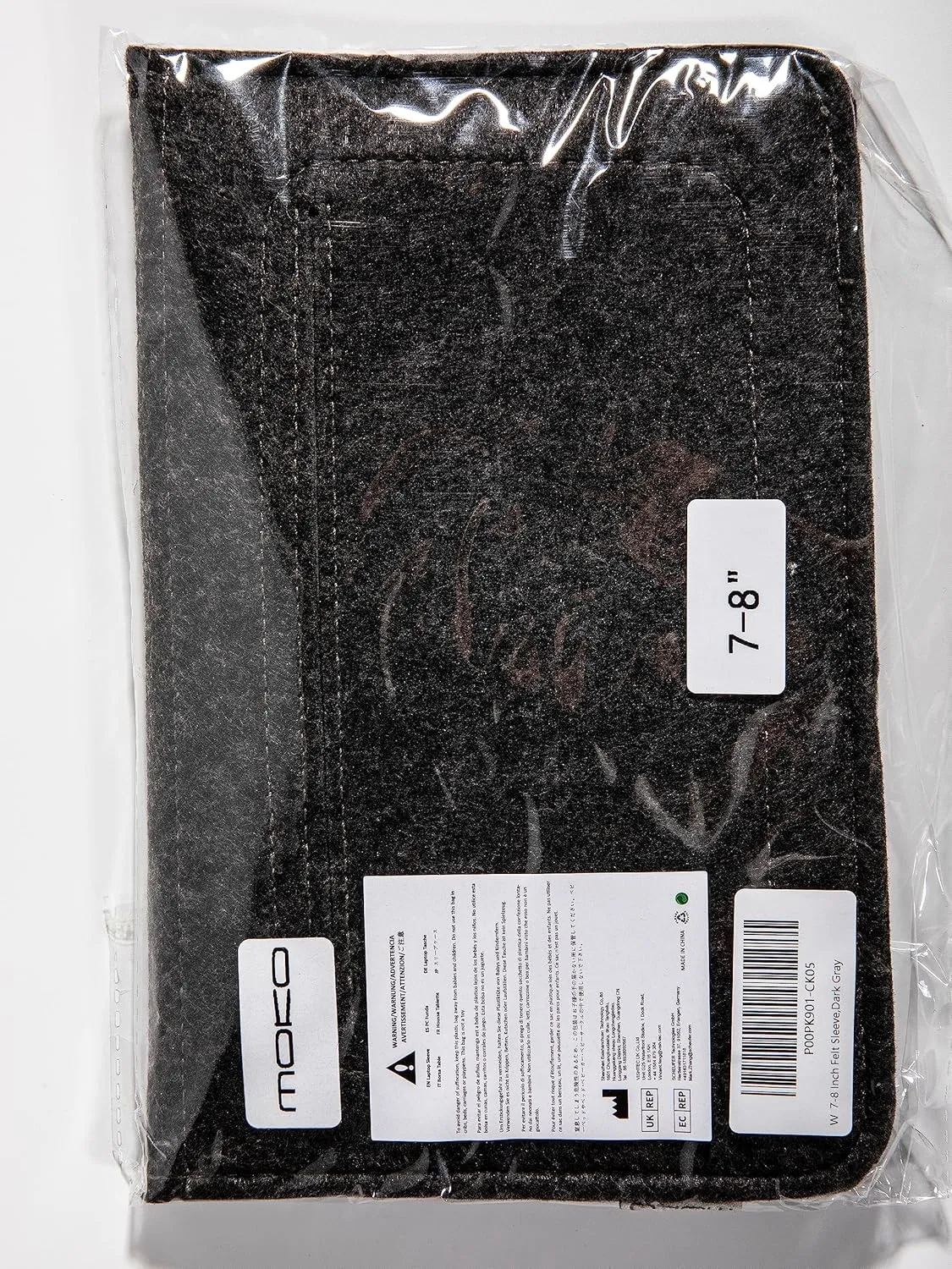 MoKo 7-8 Inch Sleeve Bag, Portable Carrying Protective Felt Tablet Case Cover Fits with iPad Mini (A17 Pro) 8.3" 2024, iPad Mini 6/5/4/3/2/1, Galaxy Tab S2 8.0, Tab A 8.0, ZenPad Z8s 7.9,Dark Gray