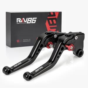 Motorcycle Brake Clutch Levers Compatible with Kawasaki Z800/Z800E (2013-2016), Z750 (2007-2012) Black