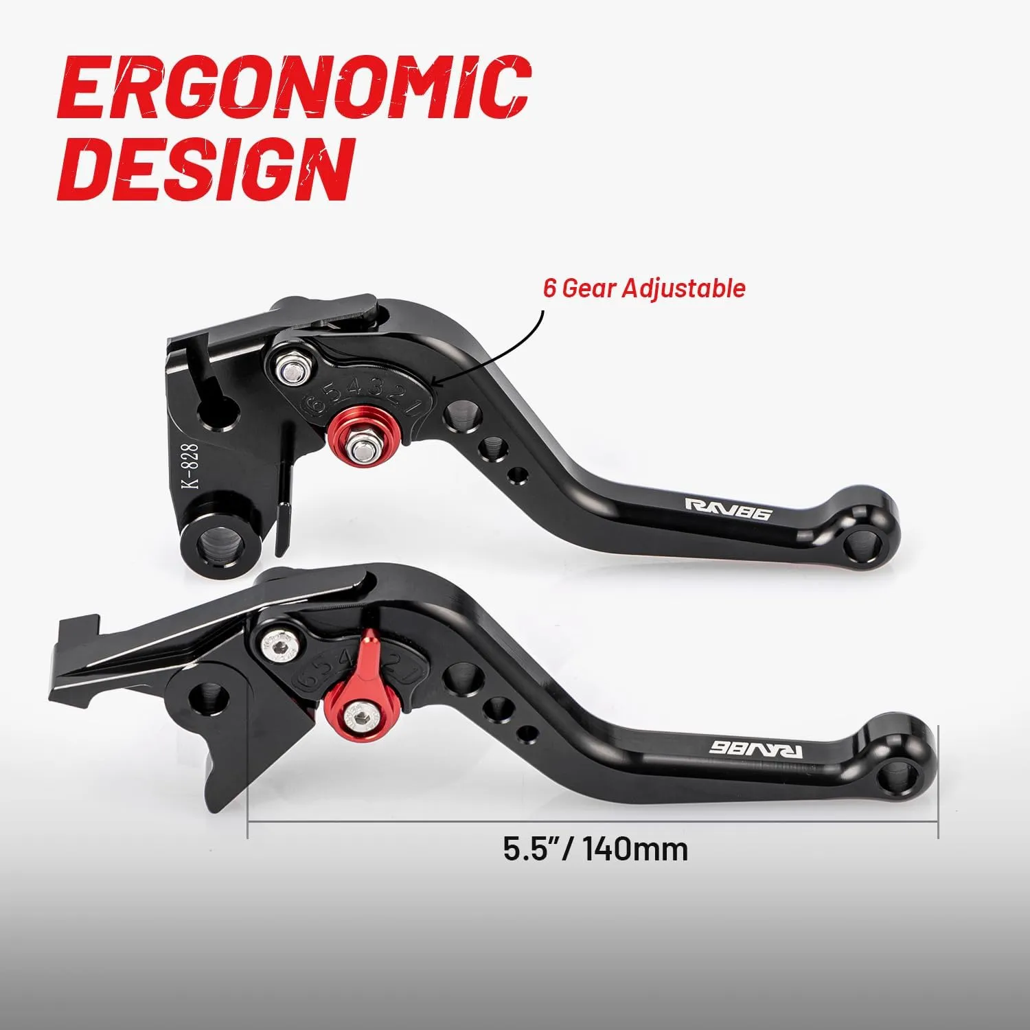 Motorcycle Brake Clutch Levers Compatible with Kawasaki Z800/Z800E (2013-2016), Z750 (2007-2012) Black