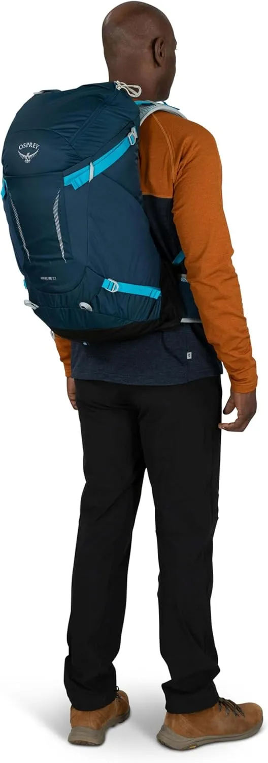 Osprey Hikelite 32L Unisex Hiking Backpack, Pine Leaf Green, S/M