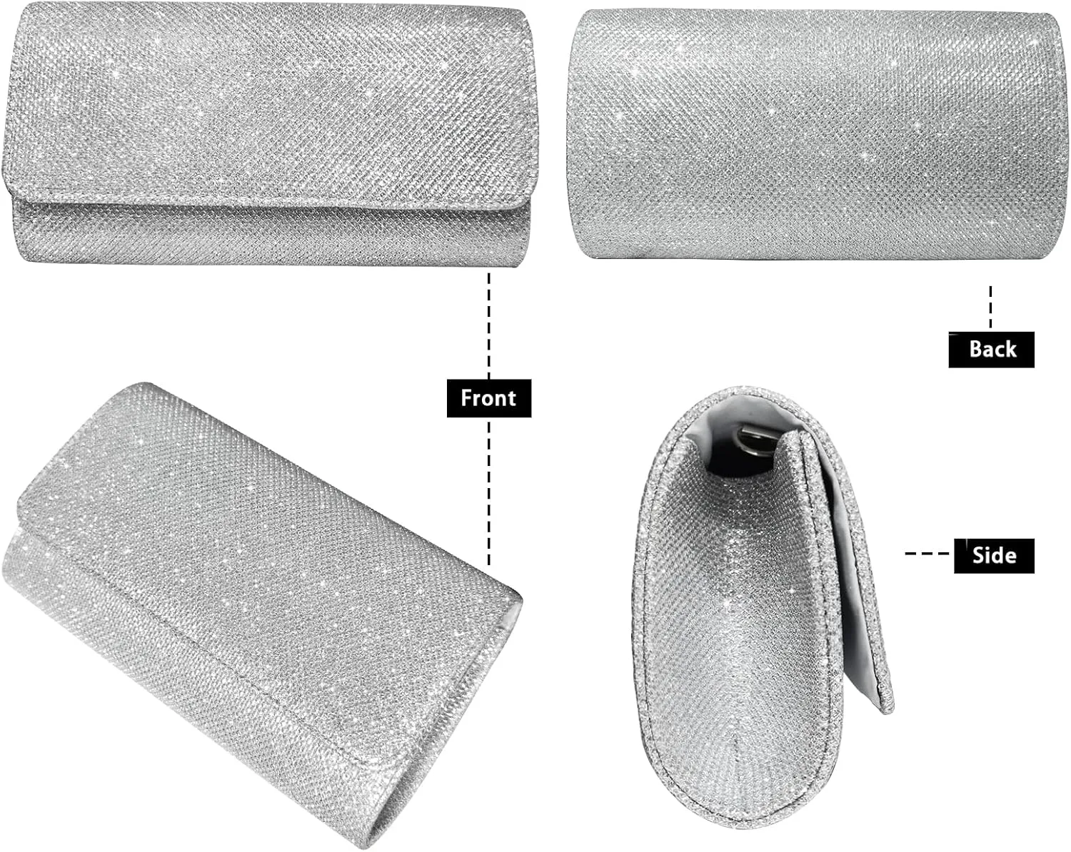 Outrip Women's Evening Bag Clutch Purse Glitter Party Wedding Handbag with Chain