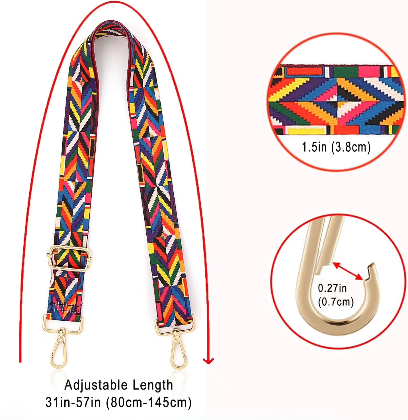 Purse Strap Replacement Crossbody Handbag Shoulder Strap Adjustable