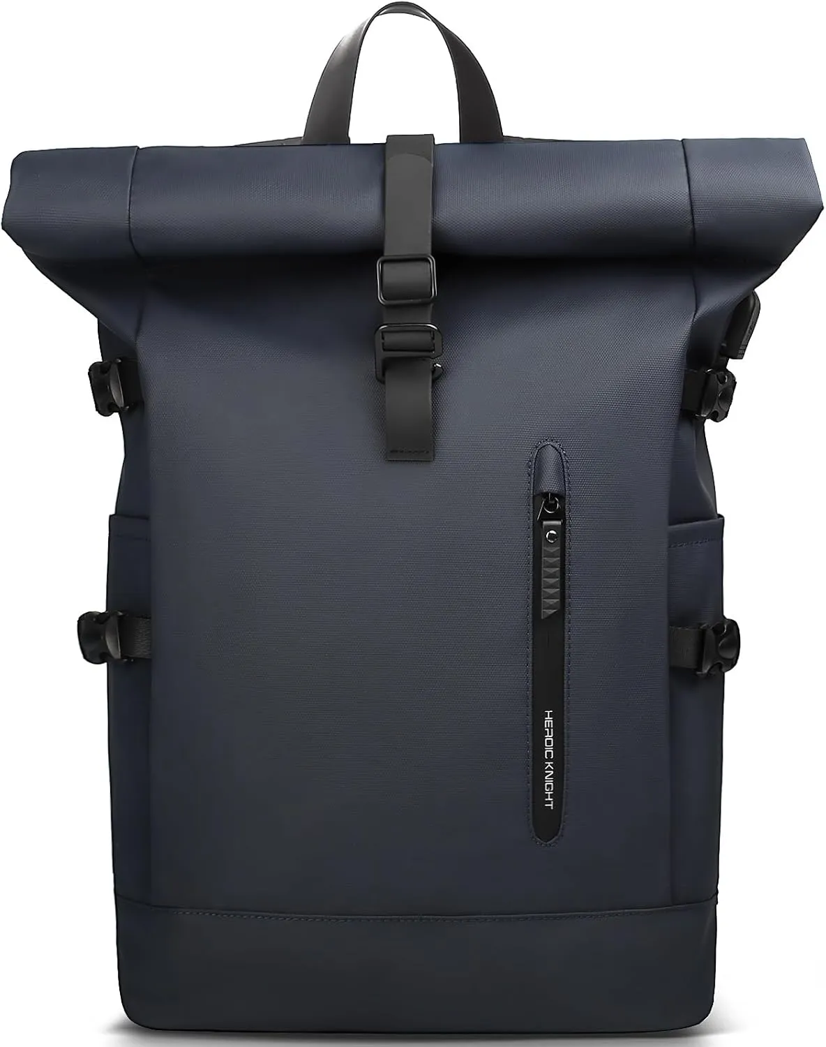 Roll Top Laptop Backpack for Men Women, Expandable Casual Daypack for 15.6 Inch Macbook Water-Resistant Commuter Laptop Rucksack Large Capacity Adjustable 18-27L for Work Business College-Blue