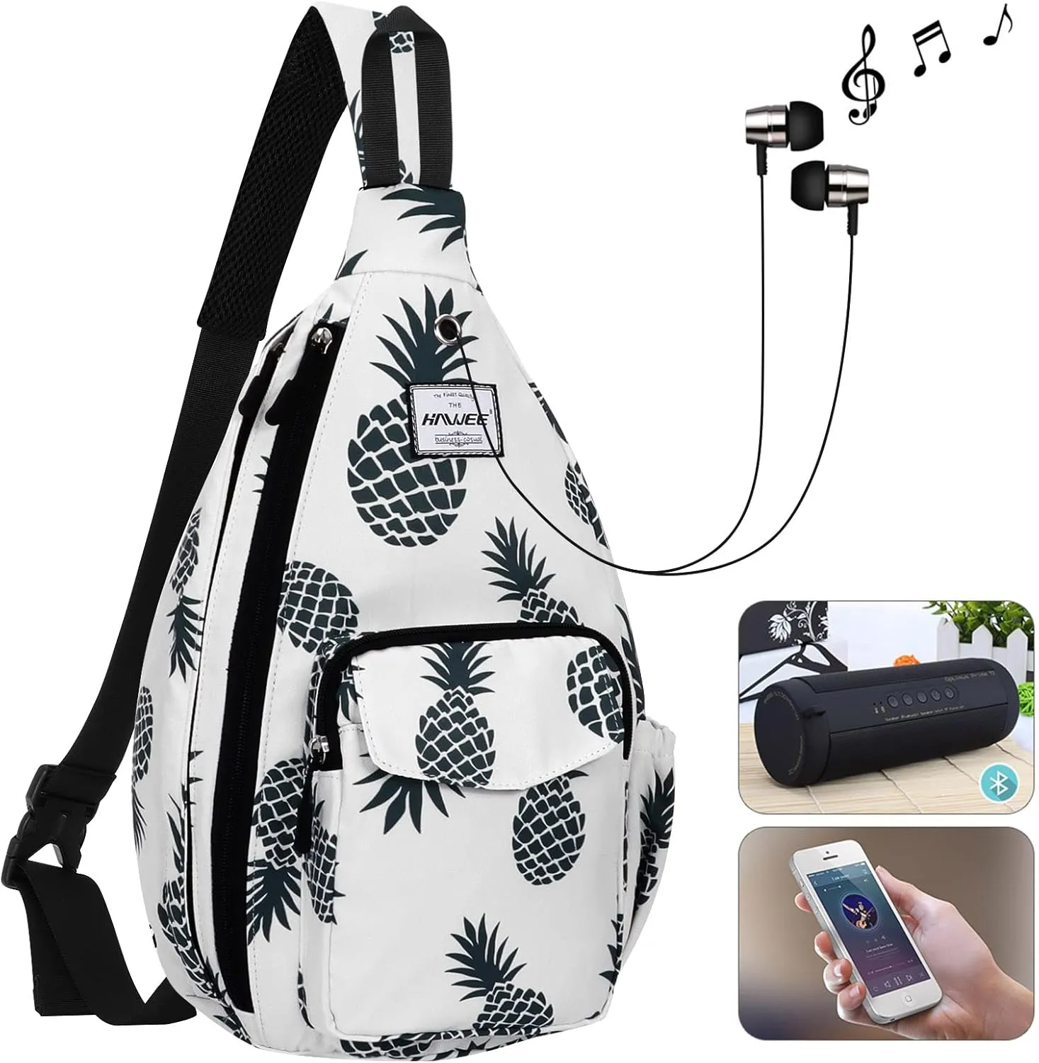 Rope Sling Bag for Women Men Casual Cross Body Daypack Backpack Adjustable Strap Water Repellent for Travel/Sport